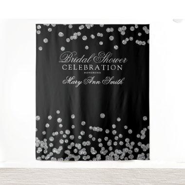 Bridal Shower Party Silver Confetti Tapestry