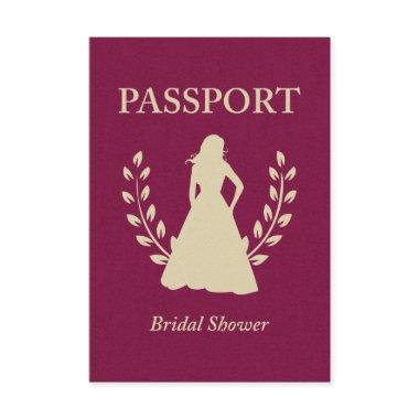 Bridal Shower Passport Invitations