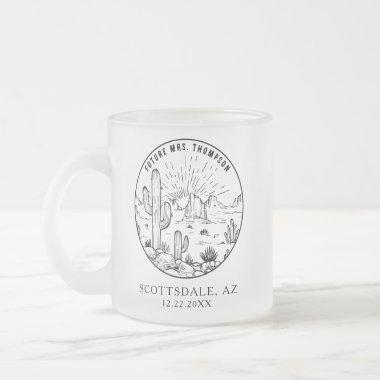 Personalized Guest Gift Elegant Frosted Glass Coffee Mug