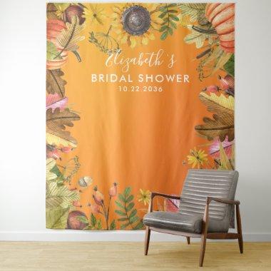 Photo Backdrop Autumn Leaves Pumpkin