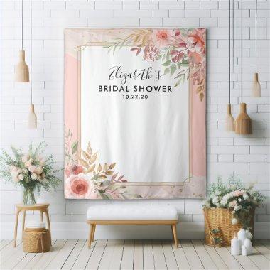 Bridal Shower Photo Backdrop Modern Elegant Flower