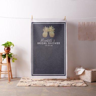 Bridal Shower Photo Booth Backdrop Gold Pineapples