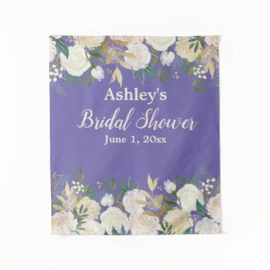 Photo Booth Backdrop Purple Greenery