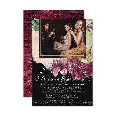 Photo Floral Birthday Marsala Anima