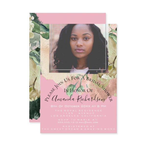 Photo Floral Pink Graduation