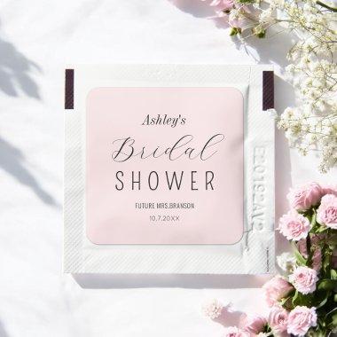 Pink Black Script Simple Hand Sanitizer Packet