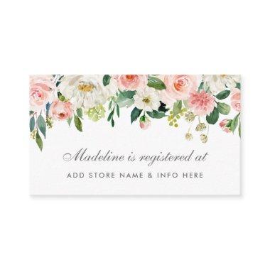 Bridal Shower Pink Blush Registry Insert Card