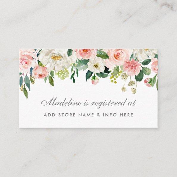 Bridal Shower Pink Blush Registry Insert Card