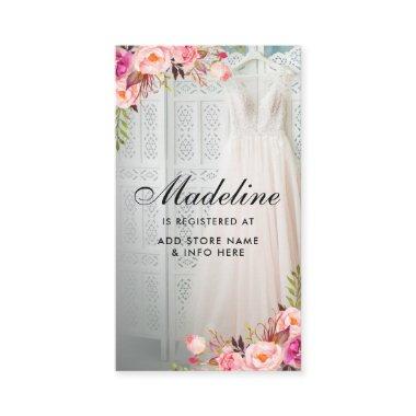 Bridal Shower Pink Floral Registry Insert Card