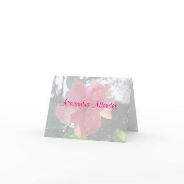 Pink Flower Place Setting Name Tags