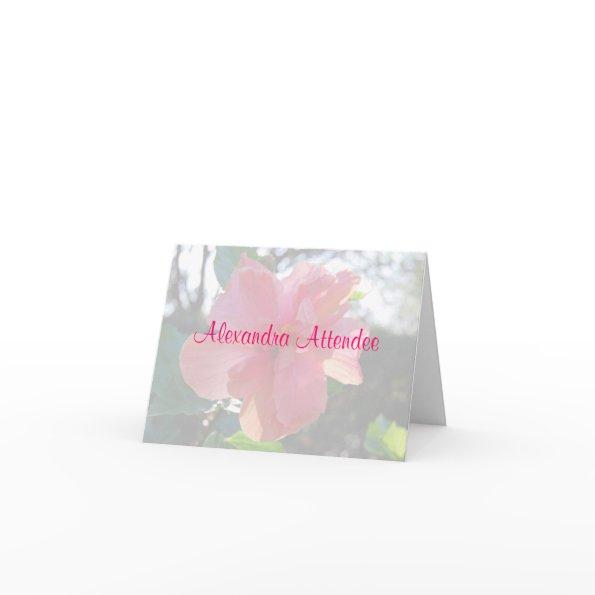 Pink Flower Place Setting Name Tags
