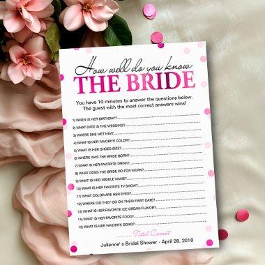 Pink How Well Do You Know The Bride