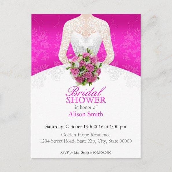 Bridal Shower pink Invitations