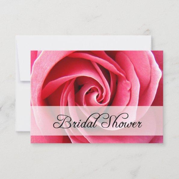 bridal shower : pink rose Invitations