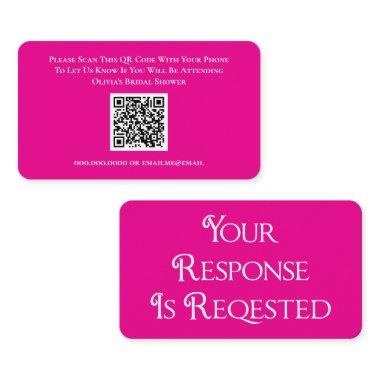 Pink RSVP QR Code Response