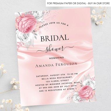 pink silk floral budget  flyer
