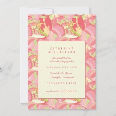 BRIDAL SHOWER | Pink Tiger Lily Invitations