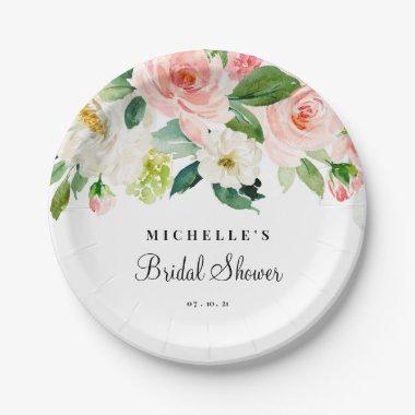 Bridal Shower Plate, Blush Paper Plates