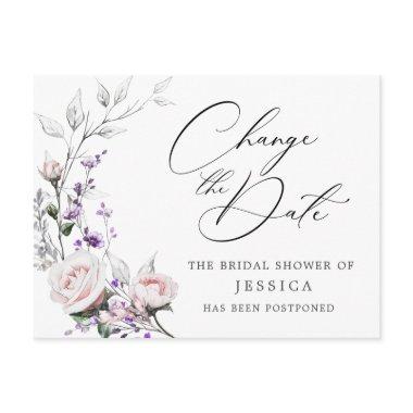 Postponed Date Elegant Blush Roses Post