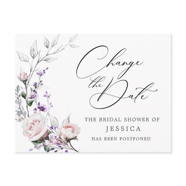 Postponed Date Elegant Blush Roses Post