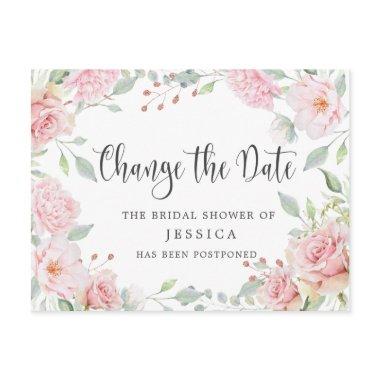 Postponed Date Elegant Blush Roses Post