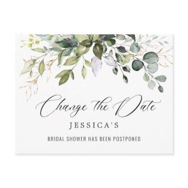 Postponed Date Elegant Eucalyptus Post