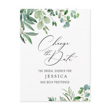 Postponed Date Elegant Eucalyptus Post