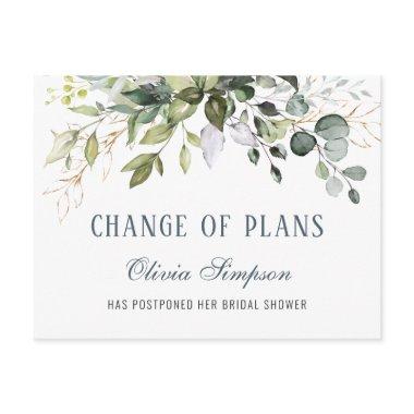 Postponed Date Elegant Eucalyptus Post