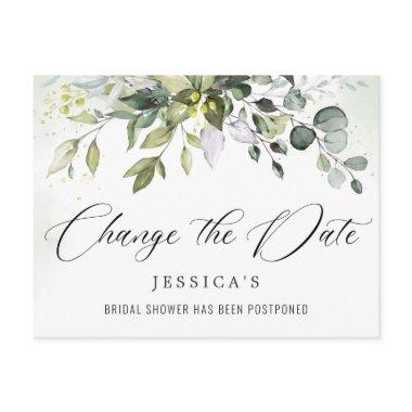Postponed Date Elegant Eucalyptus Post
