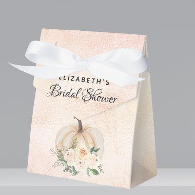 pumpkin fall cream rose gold favor boxes