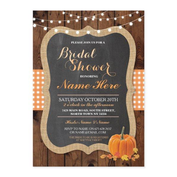 Pumpkin Fall Wood Burlap