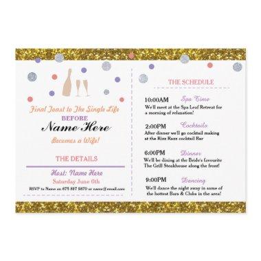 Purple Gold Itinerary Bachelorette Program