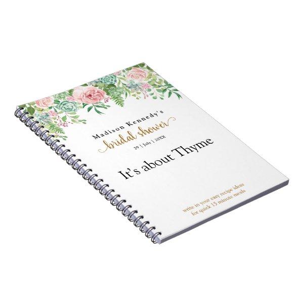 Bridal Shower Quick Recipe Fun Fab Notebook