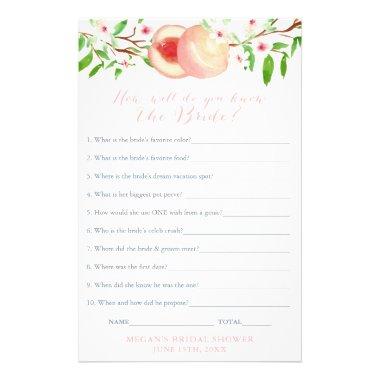 Bridal Shower Quiz, Editable Questions Game Invitations Flyer
