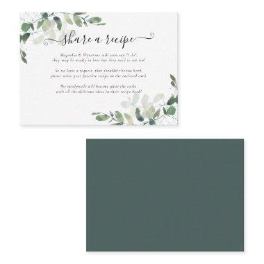 Bridal Shower Recipe Request Invitations | Eucalyptus