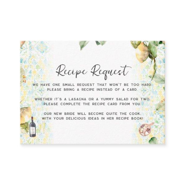 Recipe Request Enclosure