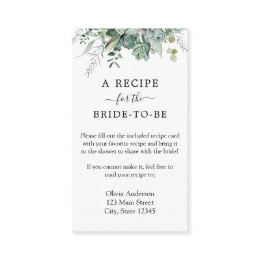 Recipe Request Enclosure