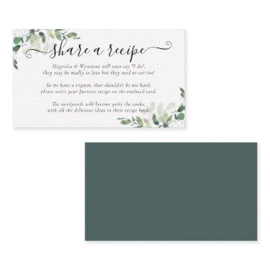 Bridal Shower Recipe Request | Eucalyptus Enclosure Invitations