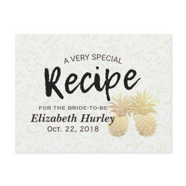 Recipe Vintage Gold Pineapple Couple Invitation Post