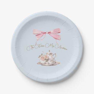 Regency Tea Party Elegant Ribbon Paper Plates
