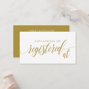 Bridal Shower Registry Invitations Enclosures Gold