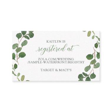 Bridal Shower Registry Invitations Eucalyptus Greenery