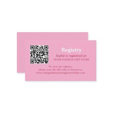 Registry QR Code Pink Magenta Enclosure