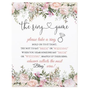 Bridal Shower Ring Game Instructions Sign