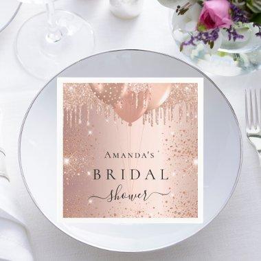 rose gold balloons monogram Napkins
