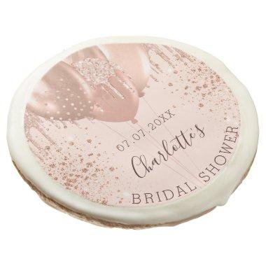 rose gold blush glitter balloons Sugar Cookie