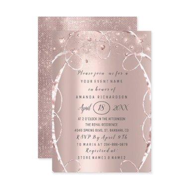 Rose Gold Confetti Sweet 16th