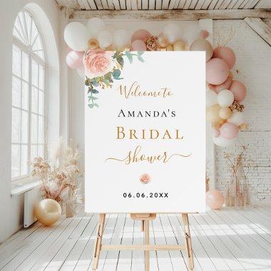 rose gold floral eucalyptus elegant Foam Board