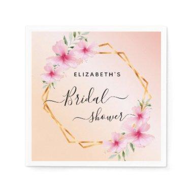 Bridal Shower rose gold glitter drips glam Napkins