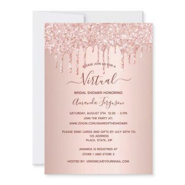 rose gold glitter drips virtual